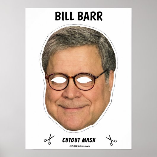 BILL BARR Halloween Mask Poster (Voorkant)