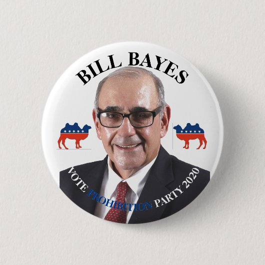 Bill Bayes voor President Ronde Button 5,7 Cm (Voorkant)