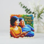 BILL~ Carte d'anniversaire ~ Temps de loisirs ~ (Debout devant)