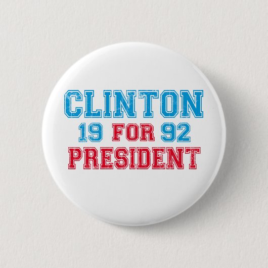 Bill Clinton 1992 Ronde Button 5,7 Cm (Voorkant)