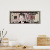 Bill Clinton 3 $ Bill Poster (Cuisine)