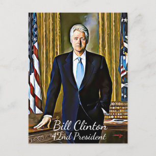 Bill Clinton 42e President Keepsake Briefkaart