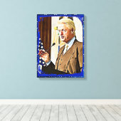 Bill Clinton 42e President Keepsake Canvas Art (Insitu (Houten vloer))