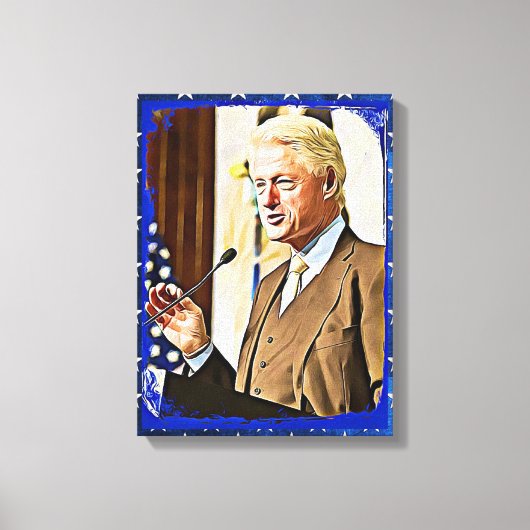 Bill Clinton 42e President Keepsake Canvas Art (Voorkant)