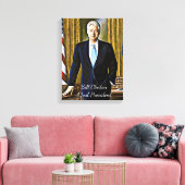 Bill Clinton 42e President Keepsake Canvas Art Afdruk (Insitu (Woonkamer))