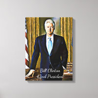 Bill Clinton 42e President Keepsake Canvas Art