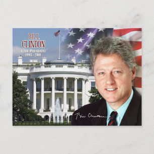 Bill Clinton - 42e President van de VS Briefkaart