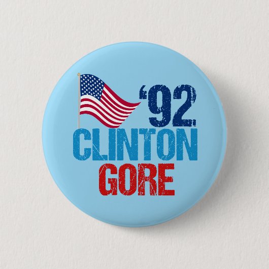 Bill Clinton Al Gore 1992 Ronde Button 5,7 Cm (Voorkant)