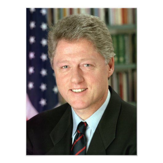 Bill Clinton Foto Afdruk (Voorkant)