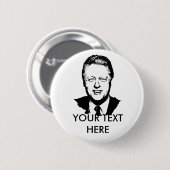Bill Clinton Gear Ronde Button 5,7 Cm (Voorkant /achterkant)