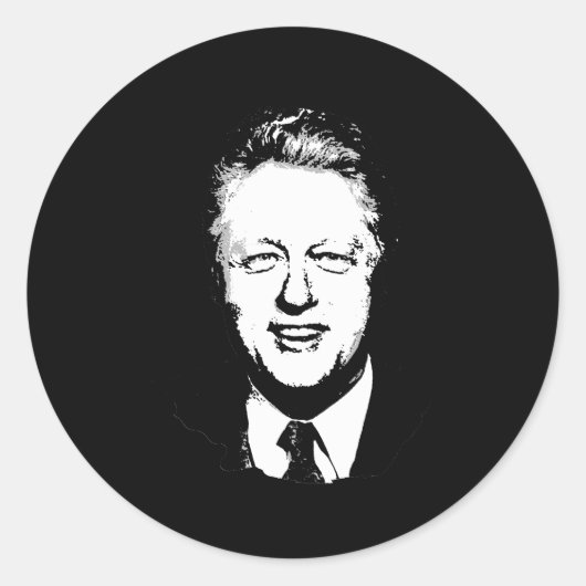 Bill Clinton Gear Ronde Sticker (Voorkant)