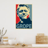 Bill Clinton - Grope : affiche OHP (Cuisine)