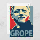 Bill Clinton - Grope : Carte postale OHP (Devant / Derrière)