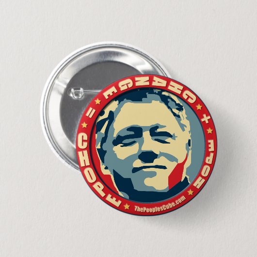 Bill Clinton - Grope: OHP Button (Voorkant /achterkant)