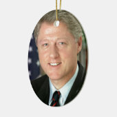 Bill Clinton Keramisch Ornament (Links)