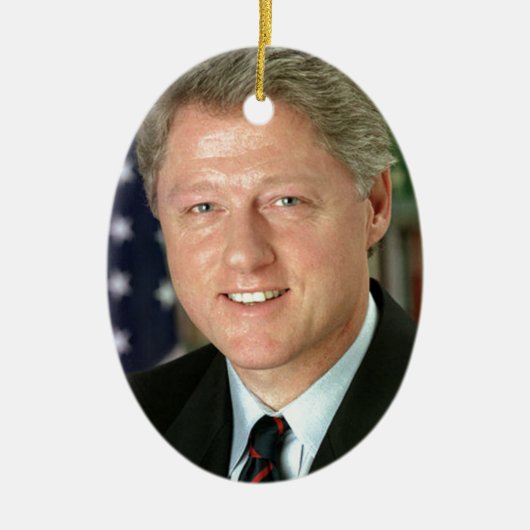 Bill Clinton Keramisch Ornament (Voorkant)