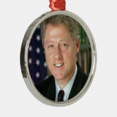 Bill Clinton Metalen Ornament (Rechts)