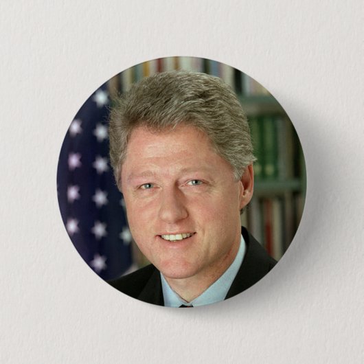 Bill Clinton Ronde Button 5,7 Cm (Voorkant)