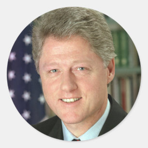 Bill Clinton Ronde Sticker