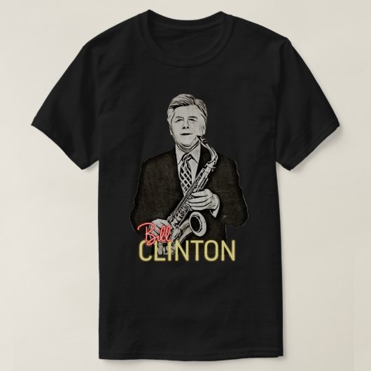 Bill Clinton Saxophone T-shirt (Design voorkant)