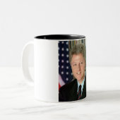 Bill Clinton Tweekleurige Koffiemok (Voorkant links)