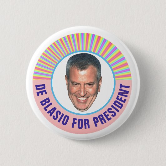 Bill de Blasio voor President 2020 Ronde Button 5,7 Cm (Voorkant)