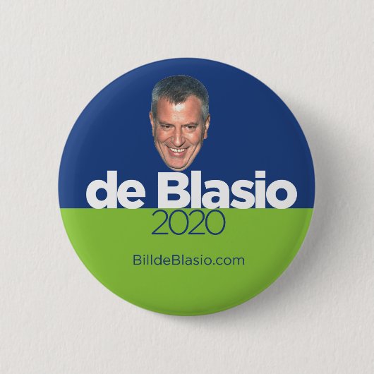 Bill de Blasio voor President Ronde Button 5,7 Cm (Voorkant)