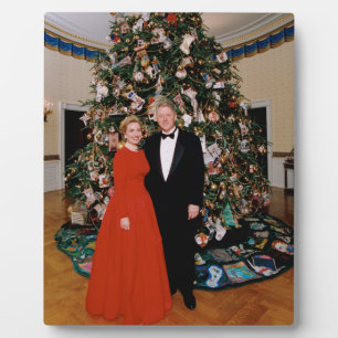 Bill & Hillary Clinton White House Fotoplaat