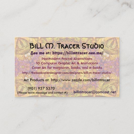 Bill M Tracer Studio Visitekaartjes Definitief 4 (Voorkant)