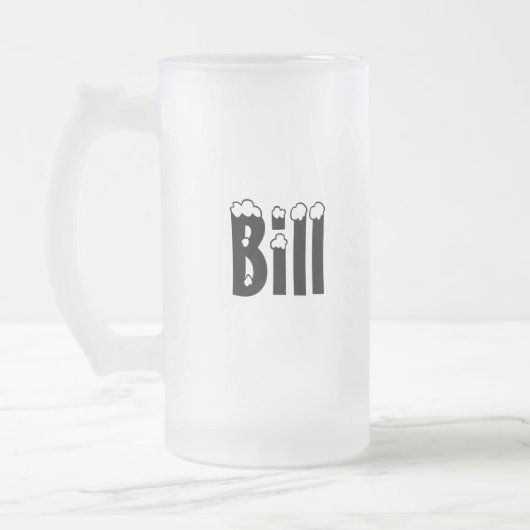 Bill-Name Style-Frosted Mok (Links)