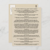 Bill of Rights Briefkaarten (Voorkant / Achterkant)
