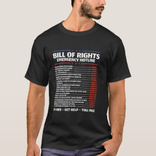 Bill of Rights Meldpunt voor noodgevallen Wijzigin T-shirt