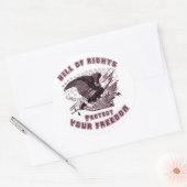 Bill of Rights Ronde Sticker (Envelop)