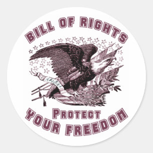 Bill of Rights Ronde Sticker