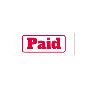 Bill Paid Red Kantoor & Business Stamp Zelfinktende Stempel