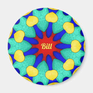 BILL ~ Stark Red Green Yellow ~ Verbijsterend desi Magneet
