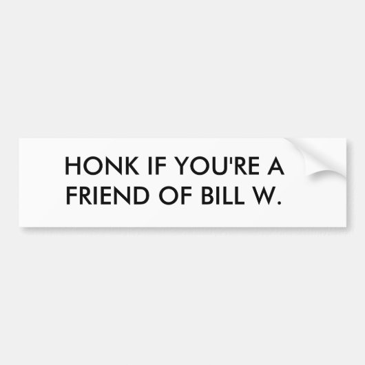 BILL W. bumpersticker (Voorkant)