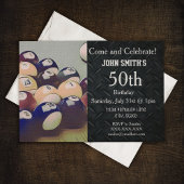 Billard adulte robuste Invitations d'anniversaire 
