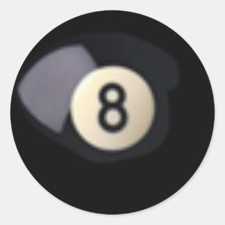Billard Ball 8 Ronde Sticker