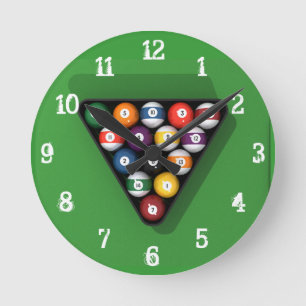 Billard / Ballons de piscine : Horloge murale