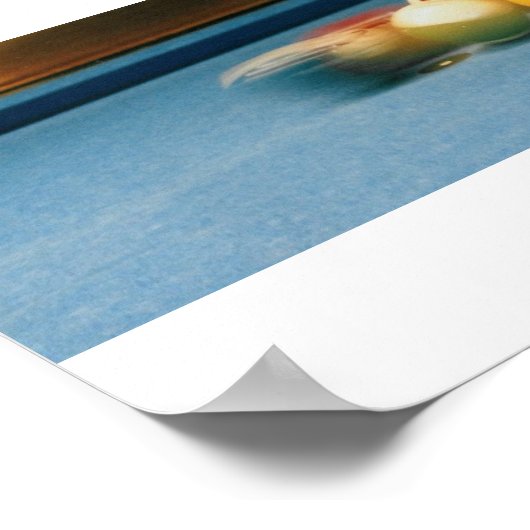 Billard / Biliards Table, boules, ques — Poster (Coin)