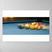 Billard / Biliards Table, boules, ques — Poster (Devant)