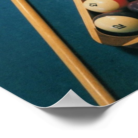 Billard / Biliards Table, boules, ques — Poster (Coin)