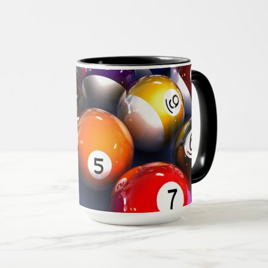 Billard coloré Lover Billard Balls Mug (Devant droit)