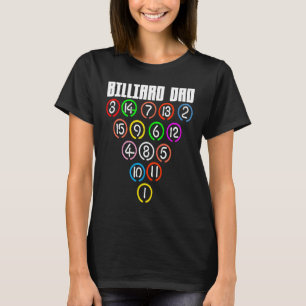 Billard Dad Biliard Snooker Pool Fathers Day T-shirt