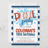 Billard de base-ball Invitation Anniversaire (Devant)