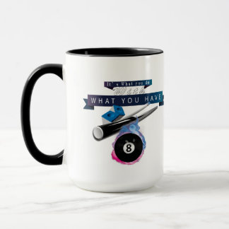 Billard de sport et tasse à café de piscine avec m