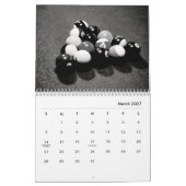 Billard en noir et blanc Calendrier Mur (Mar 2027)