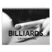 Billard en noir et blanc Calendrier Mur (Protection)