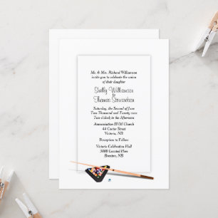 Billard Faire-part de mariage à thème